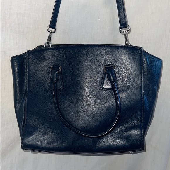 Michael Kors Dark Blue Leather Satchel - Picture 2 of 7